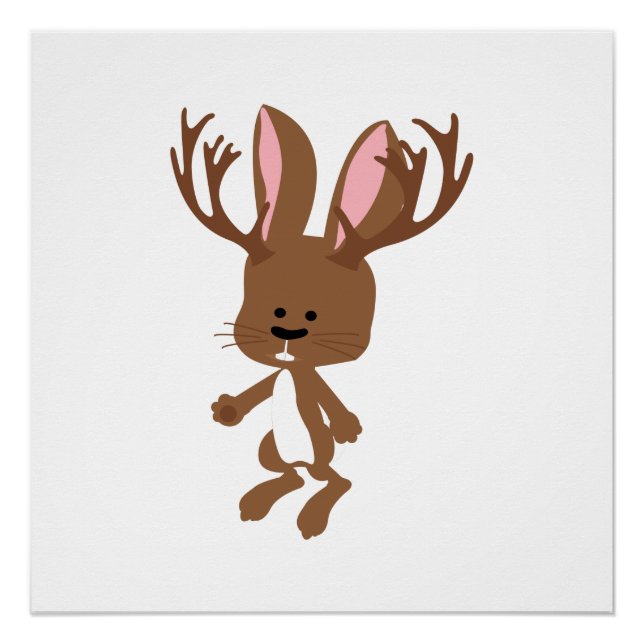 Cute Jackalope Poster (Front)