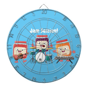 Cute jam session cartoon musician humour dartboard
