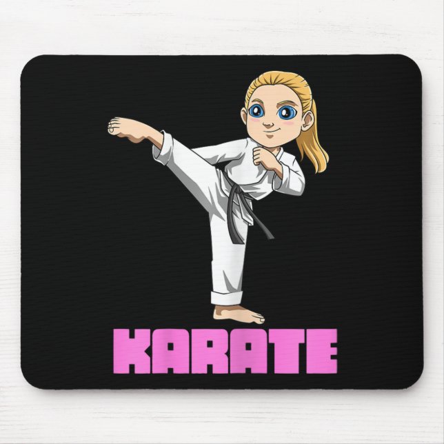 Cute Japan And Karate Girl  Mouse Mat (Front)
