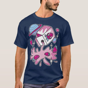 Cute Japan Graphic Milk Shake Carton Space T-Shirt