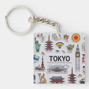 Cute Japan Icons: Sticker Pack Adventure Key Ring