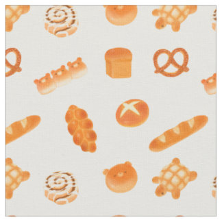 Cute Japanese Bakery Breads Cosy Aesthetic Fabric