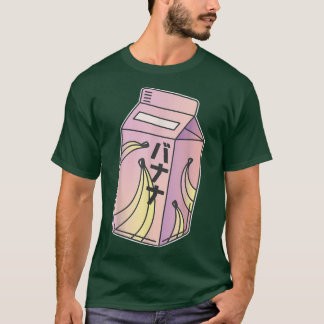Cute Japanese Banana Milk Drink Kawaii Manga Anime T-Shirt