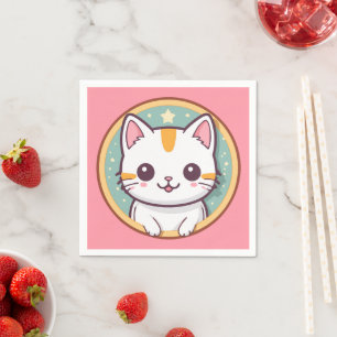 Cute Japanese Cat Kawaii Kitten Napkin