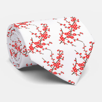 cute Japanese cherry blossoms tiled pattern Tie