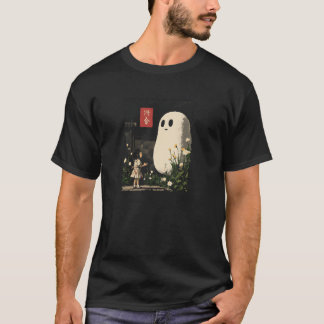 Cute Japanese Friendly Ghost Spooky Kawaii Anime H T-Shirt