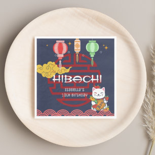 Cute Japanese Hibachi Dinner Birthday Party  Napkin