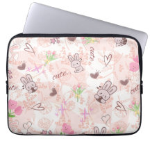 Cute Japanese Kawaii Bunny and Pink Gingham Checke