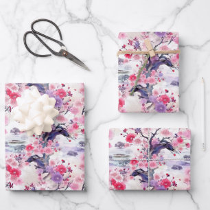 Cute Japanese pattern tiled party Wrapping Paper Sheet