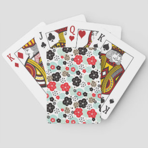 Cute Japanese patterns design Playing Cards