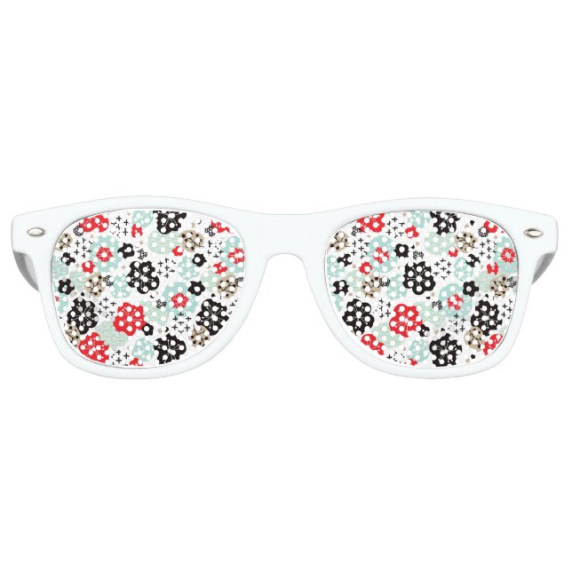 Cute Japanese patterns design Retro Sunglasses (Front)