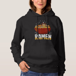 Cute Japanese Ramen Noodles with Cats Hoodie