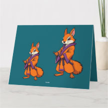 Cute Japanese Samurai Squirrel