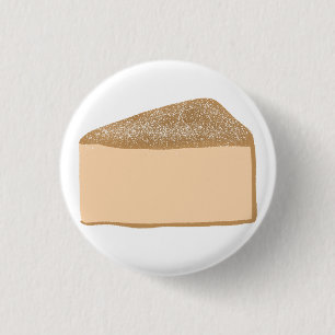 Cute Japanese Souffle Cheesecake Slice 3 Cm Round Badge