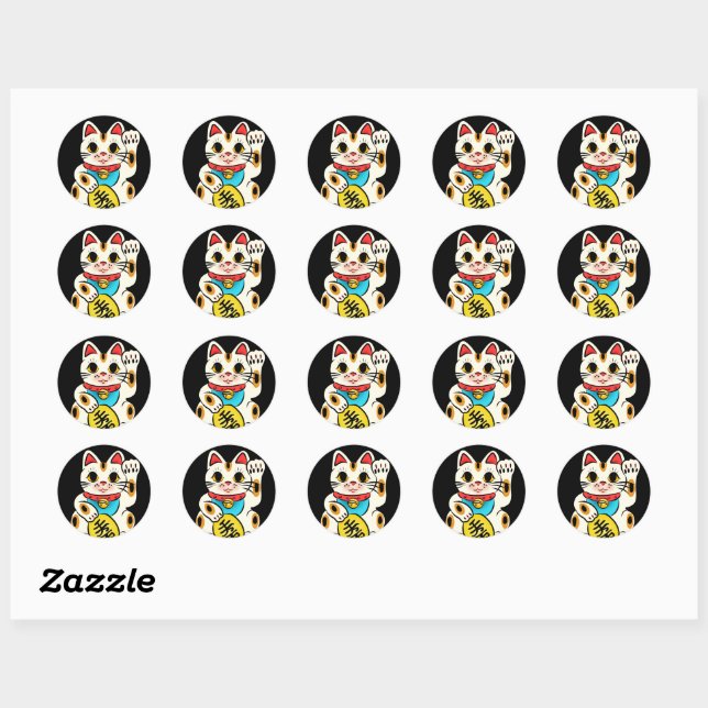 Cute Japanese stickers - lucky cat (Sheet)