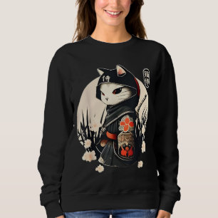 Cute Japanese-style Ninja Cat Sweatshirt