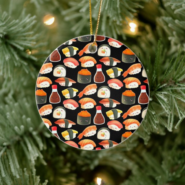 Cute Japanese Sushi Ceramic Tree Decoration (Tree)