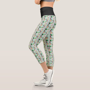 Cute Japanese Sushi Lover Golfing Pattern  Capri Leggings