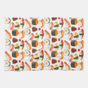 Cute Japanese Sushi Tea Towel