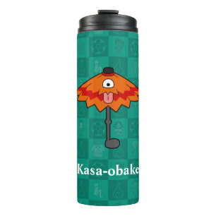 Cute Japanese Umbrella Ghost Thermal Tumbler