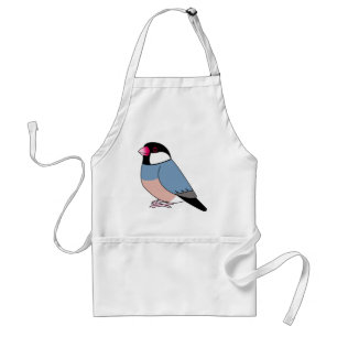 Cute java sparrow cartoon drawing standard apron