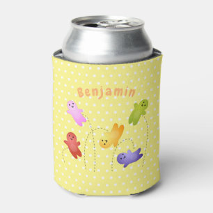 Cute jelly babies candy sweets cartoon can cooler