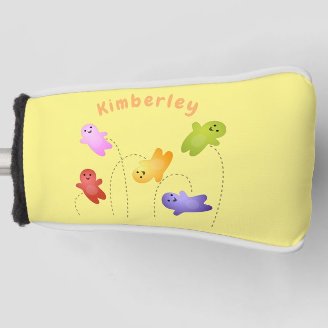 Cute jelly babies candy sweets cartoon golf head cover (Front)