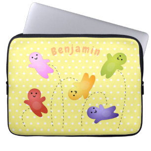 Cute jelly babies candy sweets cartoon laptop sleeve