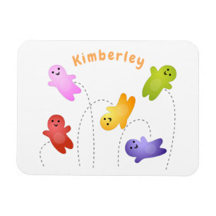Cute jelly babies candy sweets cartoon magnet