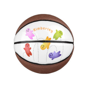 Cute jelly babies candy sweets cartoon mini basketball