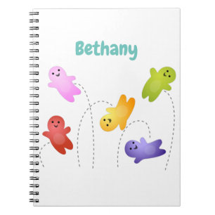 Cute jelly babies candy sweets cartoon notebook