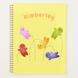 Cute jelly babies candy sweets cartoon planner
