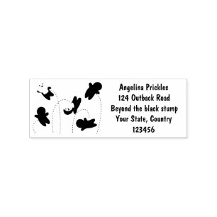 Cute jelly babies candy sweets cartoon rubber stamp