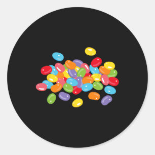 Cute Jelly Beans Candy Lover Tee Easter Foodie Gif Classic Round Sticker