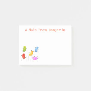 Cute jellybeans jumping cartoon illustration post-it notes