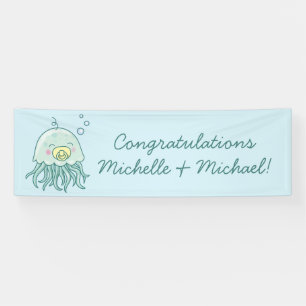 Cute Jellyfish Baby Shower Kawaii Banner
