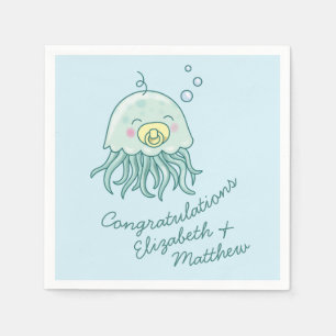 Cute Jellyfish Baby Shower Kawaii  Napkin