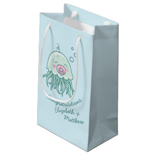 Cute Jellyfish Baby Shower Kawaii Pink Girl Small Gift Bag