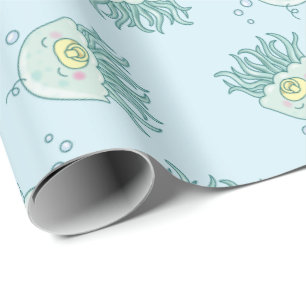 Cute Jellyfish Baby Shower Kawaii  Wrapping Paper