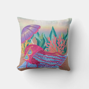 Cute Jellyfish Cartoon  Throw Pillow