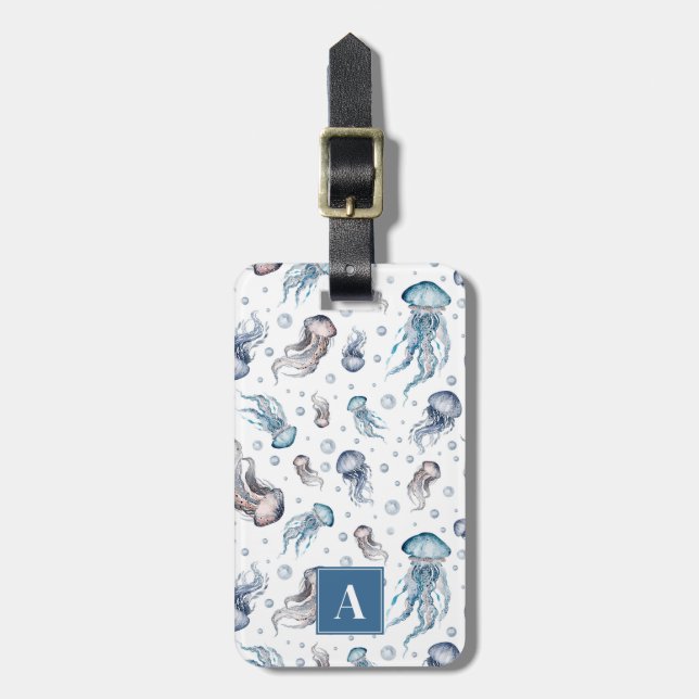 Cute Jellyfish Luggage Tag (Front Vertical)