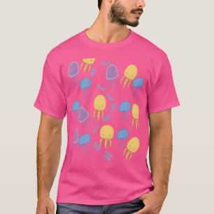 Cute Jellyfish Ocean Life Underwater Sea Diving Fi T-Shirt