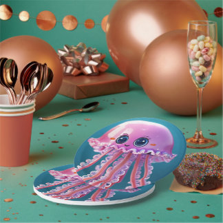 cute jellyfish paper plate