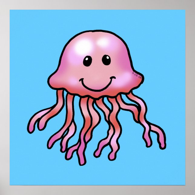 Cute jellyfish poster (Front)