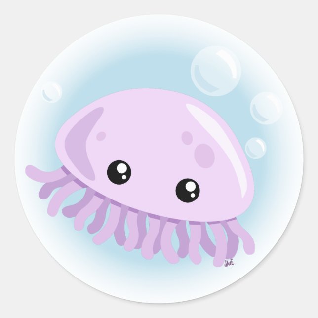 Cute Jellyfish Sticker (Front)