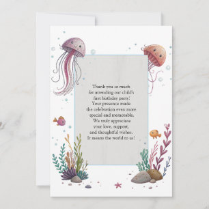 Cute Jellyfish Thank You Card