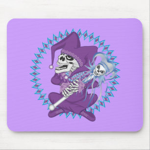 Cute Jester Skull Mouse Mat