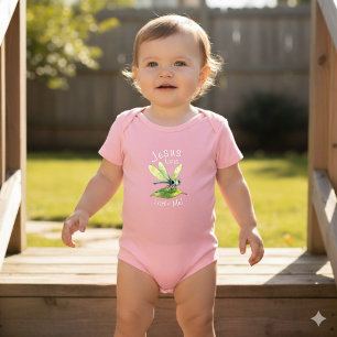 Cute Jesus Loves Little Me Dragonfly Girl Boy Baby Bodysuit