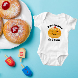 Cute Jewish Gift for Baby to Hanukkah  Bodysuit