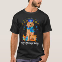 Cute Jewish Golden Retriever Dog Menorah Hat Hanuk